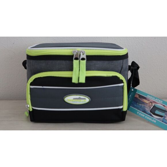 Arizona Artic Pak C1006 Volt Green/Gray Double Material Insulated 6 Can Cooler - Picture 1 of 6